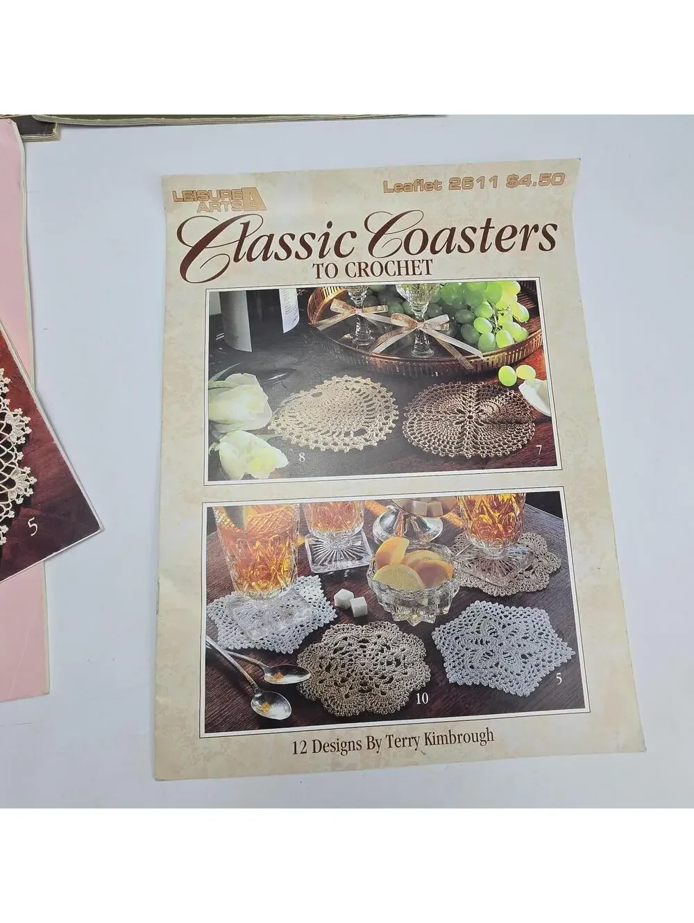 Vintage Lot of 9 Leisure Arts Leaflets Crochet Doilies Rugs Table Toppers